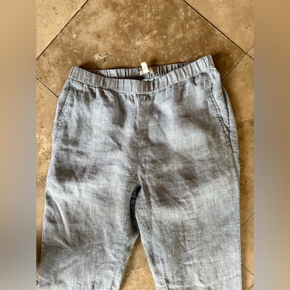 Eileen Fisher ladies linen pants XS/TP good condition elastic waist, bluish gray - Picture 5 of 10